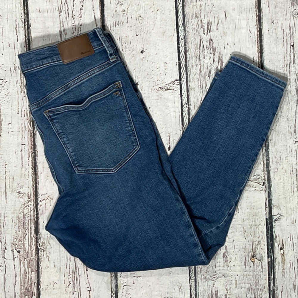 Madewell Blue Jeans 9" Mid - Rise Skinny Crop Denim Jeans Womens